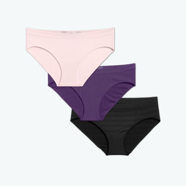 Women's Ribbed Seamless Hipster 3-Pack