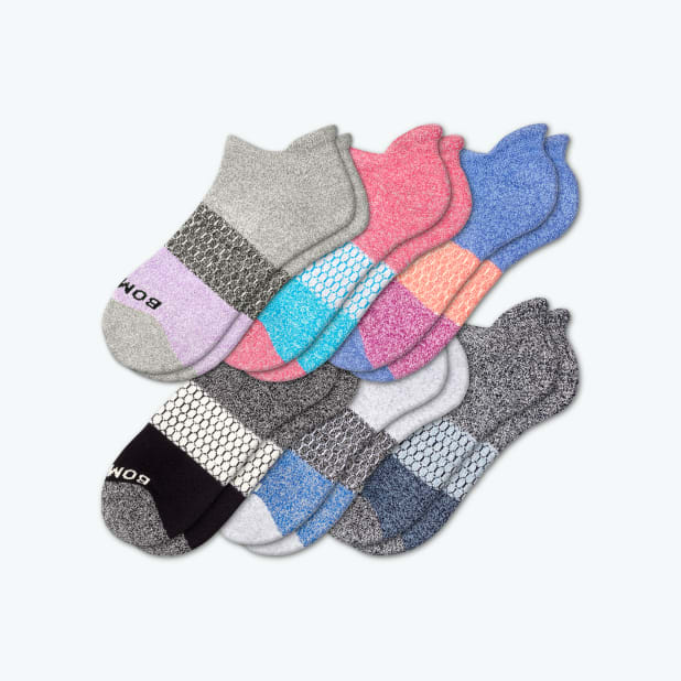 Women's Tri-Block Marl Ankle Sock 6-Pack