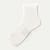 Modern Rib Quarter Socks - Soft White L [5702]