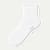 Women's Frilly Rib Quarter Socks - White L [8562]