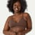 Women's Ribbed Seamless Triangle Bralette - Hickory WO1 [7665]