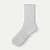 Ruffle Rib Half Calf - Light Grey Heather L [9289]