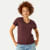 Air Slub V-Neck T-Shirt - Dark Cocoa WO1 [5584]