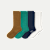 Men's Classic Rib Calf Sock 4-Pack - Navy Green Mix