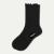 Ruffle Rib Half Calf - Black L [9285]