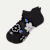 Women's Garden Party Ankle Socks - Black Floral L [8635]