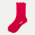 Ruffle Rib Half Calf - Vivid Red L [9285]