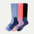 Women's Performance Compression Sock 3-Pack - Peach Blue Mix L [8441]