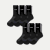 Lightweight Athletic Half Calf Sock 6-Pack - Black