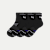 Men's Running Quarter Sock 3-Pack - Black Mix