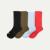 Modern Rib Calf Socks - olive blue mix