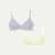 Women's No Show Plunge Bralette 2-Pack - Nimbus Grey x Light Meringue L