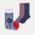 Cozy Calf Sock 2-Pack Gift Box - Navy Cherry Mix L [8789]