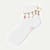 Lightweight Ribbed Quarter Socks - White L [10348]