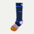 Merino Wool Blend Ski & Snowboard Midnight Navy Neon Cobalt L