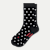 Women’s Valentine’s Half Calf Socks - Black Detail L [8597]
