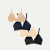 Women's Seamless Triangle Bralette 4-Pack - Black Wheat Mix L