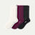 Women’s Pointelle Calf Sock 3-Pack - plum black mix