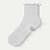 Wicked Ruffle Quarter Socks - silver L [8494]