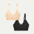 Women's Ribbed Seamless Bralette Wheat Mix 2-Pack L