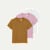 Women's Pima Cotton Slim Crew Neck 3-Pack - Mauve Canteen White Mix L