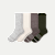 Merino Wool Blend Calf Sock 4-Pack - shades mix [8796]