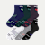 Men's Running Quarter Sock 6-Pack - teal pine core mix L