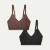 Women's Ribbed Seamless Bralette 2-Pack - hickory-mix - 16