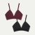 Women's Seamless Triangle Bralette 2-Pack - Black Shimmer x Burgundy L