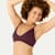 Women's Ribbed Seamless Triangle Bralette - burgundy WO1 [7665]