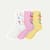 Bombas x Susan Alexandra Floral Embroidered Half Calf Sock 3-Pack - Pink Sun Mix L