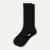Merino Cashmere Blend Classic Rib Calf Socks - black L [10029]