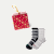Fair Isle Half Calf Sock 2-Pack Gift Box - navy grey mix L [10232]