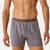 Men's Soft Flex Slim Boxer Short - Mushroom Grey / Oyster Blue Stripe MO1 [8968]