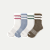 Vintage Stripes Half Calf Sock 4-Pack - sage rose mix L [10564]