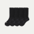 Women's Hybrid Rib Calf Sock Black 4-Pack