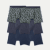 Men's Cotton Modal Blend Boxer Brief 6" 6-Pack - Navy Print Mix L