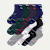Men's Running Quarter Sock 12-Pack - teal pine core mix L