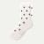 Modern Rib Half Calf Socks - black floral L [10394]