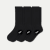 Men's Merino Cashmere Blend Calf Sock 3-Pack - Black Mix L