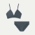 Women's Seamless Triangle Bralette + Bikini Pack - Pebble L
