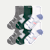 Men's Golf Quarter Sock 6-Pack - grey green mix L