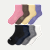 Women's Modern Rib Quarter Sock 8-Pack - Rose Neutral Mix L