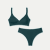 No Show Plunge Bralette + Thong - Teal Pine L