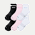 Women's UltraLite Sheer Stripe Quarter Sock 6-Pack - White Rose Mix L