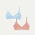 Women's No Show Plunge Bralette 2-Pack - Glacier Blue x Coco Plum L