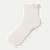 Ruffle Rib Quarter Socks - soft white L [10089]