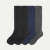 Men's Dress Knee High Sock Solid Mixed 4-Pack L