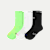 Men's RunPro Half Calf Sock 3-Pack - lime white mix L