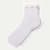 Lightweight Rosette Quarter Socks - White L [9368]